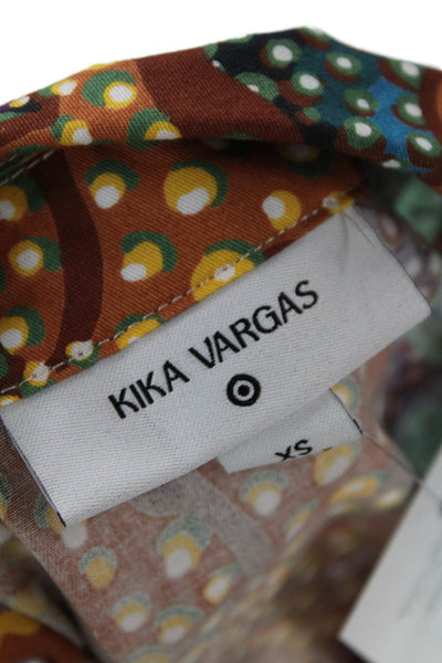 Kika Vargas X Target Womens Floral Collar Long Sleeve Mini Dress Multicolor Size