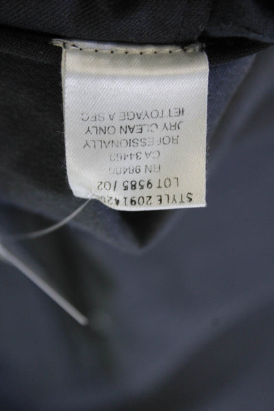 Theory Mens Zip Up Straight Leg Mid Rise Khaki Pants Gray Cotton Size 34