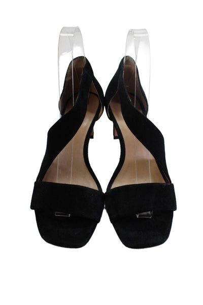 Bernardo Womens Block Heel Slide Sandals Black Suede Size 6M
