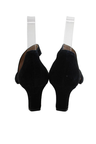 Bernardo Womens Block Heel Slide Sandals Black Suede Size 6M