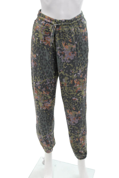 Sundry Womens Animal Print High Rise Sweatpants Multi Colored Size 1