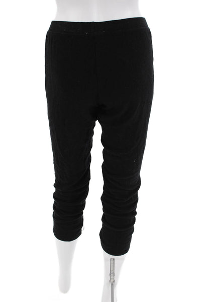 LNA Womens Lace Up Front Pull On Sweatpants Black White Size Small