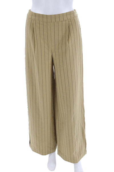 La Ligne Target Womens Striped Wide Leg Pants Beige Black Size Extra Extra Small
