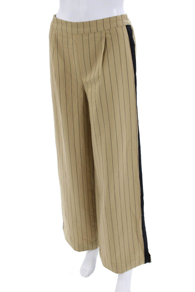 La Ligne Target Womens Striped Wide Leg Pants Beige Black Size Extra Extra Small