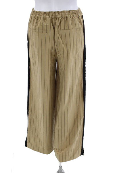 La Ligne Target Womens Striped Wide Leg Pants Beige Black Size Extra Extra Small