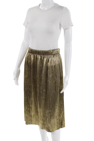 Zara Trafaluc Collection Womens Pull On Max Skirt Gold Metallic Size Medium