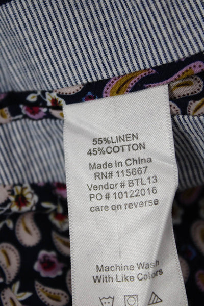Isaac Mizrahi New York Kids Boys Lined Button Stripe Blazer Blue Size 04