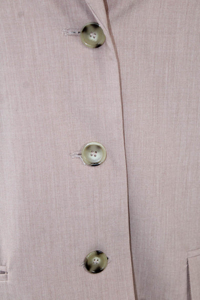 Zara Womens Notched Lapel Three Button Blazer Jacket Pink Size XS