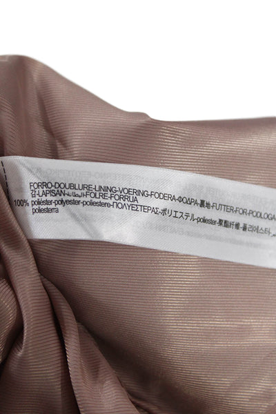 Zara Womens Notched Lapel Three Button Blazer Jacket Pink Size XS