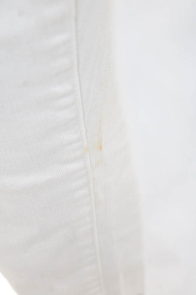 KUT from the Kloth Womens Cotton Five Pocket Mid-Rise Skinny Jeans White Size 4