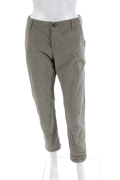 J Brand Womens Cotton Four Pocket Button Fly Mid-Rise Tapered Pants Gray Size 27