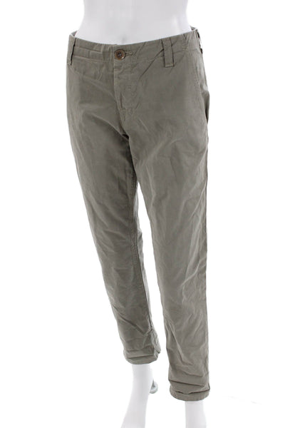 J Brand Womens Cotton Four Pocket Button Fly Mid-Rise Tapered Pants Gray Size 27