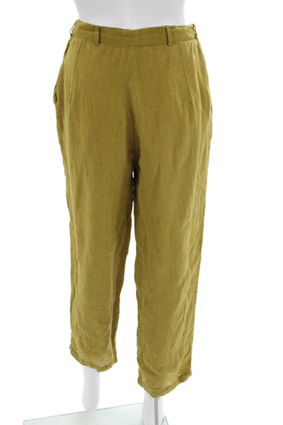 Mes DeMoiselles Paris Womens 2 Pocket High-Rise Straight Leg Pants Green Size 34