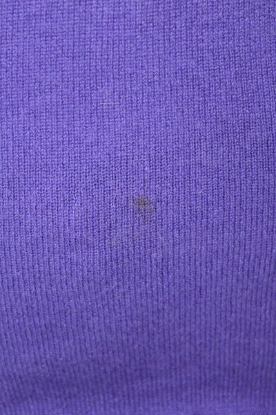 J Crew Buonissima Womens Cashmere Knit Pullover Sweater Top Purple Size XS