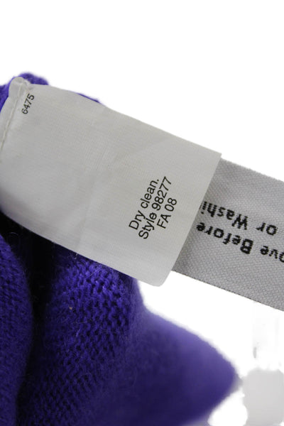 J Crew Buonissima Womens Cashmere Knit Pullover Sweater Top Purple Size XS