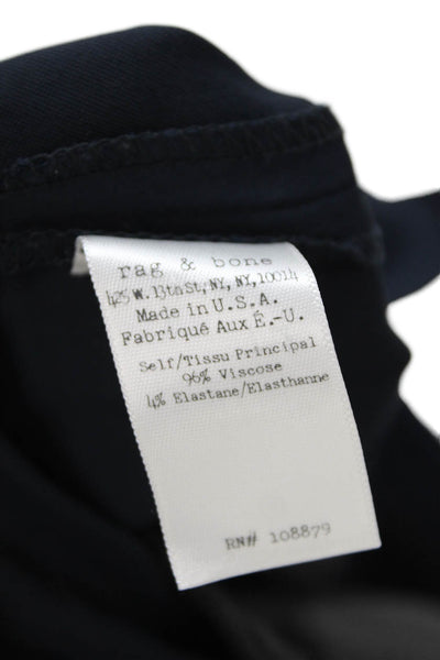 Rag & Bone Womens Side Zip Double Breasted Short Shorts Navy Size 2