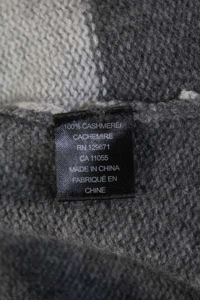 360 Cashmere Womens Cashmere Knit Crew Neck Long Sleeve Sweater Gray Size XS