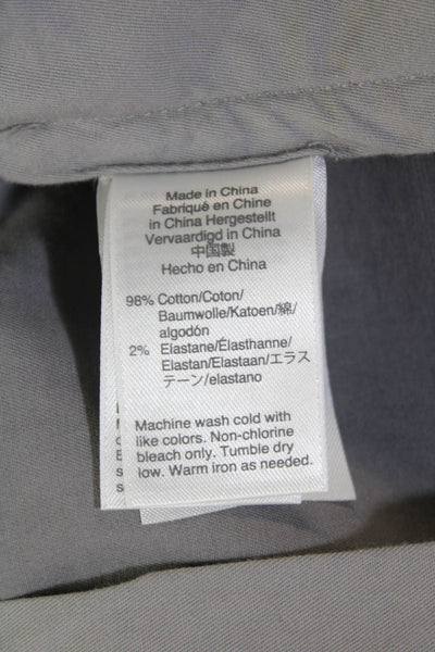 J Crew Womens Cotton Pocketed Mid Rise Straight Legged Pants Light Gray Size 29