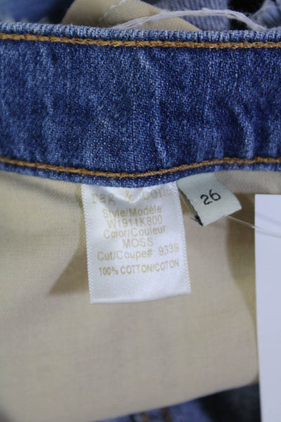 Rag & Bone Jean Womens Cotton Distressed Hem Detail Denim Shorts Blue Size 26