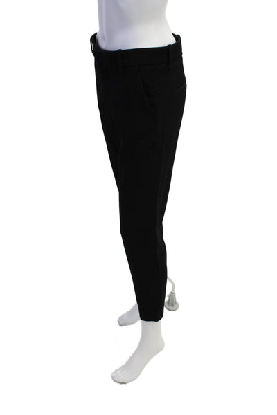 Nells Nelson Womens Mid Rise Zip Up Slim Leg Dress Pants Black Wool Size EUR 40