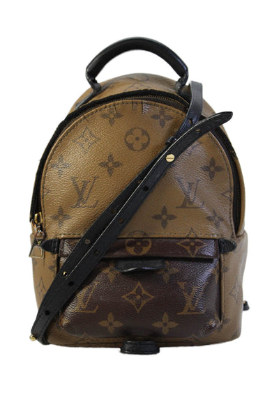 Louis Vuitton Unisex Adults Canvas Monogram Palm Springs Mini Backpack Tan