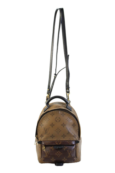 Louis Vuitton Unisex Adults Canvas Monogram Palm Springs Mini Backpack Tan