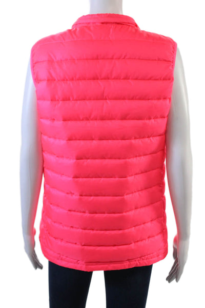 North Sails Womens Zipped Sleeveless Collared Puffer Vest Jacket  Pink Size S