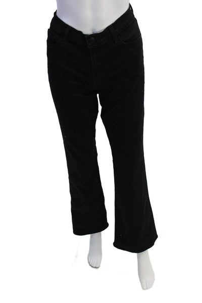 J Brand Womens Zipper Fly High Rise Flare Leg Jeans Black Denim Size 29