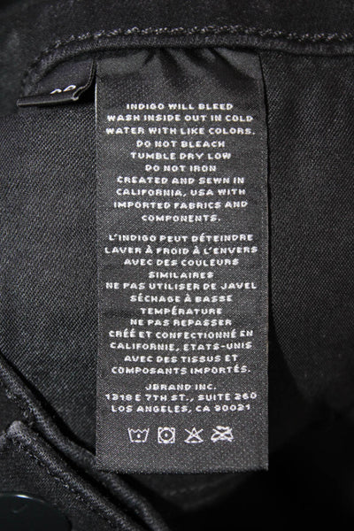 J Brand Womens Zipper Fly High Rise Flare Leg Jeans Black Denim Size 29