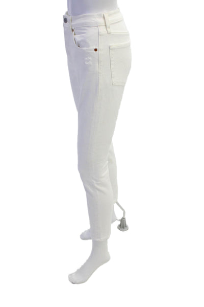 Levi Strauss & Co Womens Cotton Skinny Straight Leg Denim Jeans White Size 24