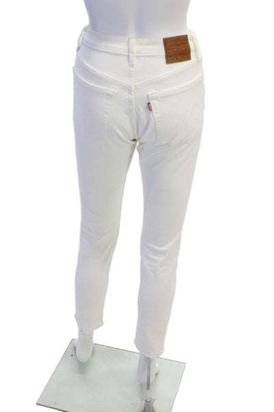 Levi Strauss & Co Womens Cotton Skinny Straight Leg Denim Jeans White Size 24