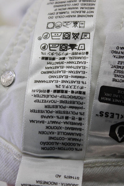 Levi Strauss & Co Womens Cotton Skinny Straight Leg Denim Jeans White Size 24