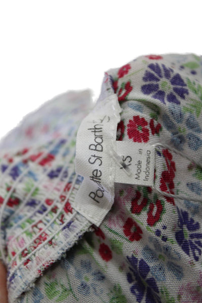 Poupette St. Barth Womens Mabelle V Flare Mini Skirt Multicolor Size XS