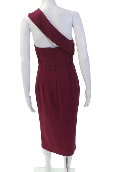 Yumi Kim Womens One Shoulder Sleeveless Front Slit Dress Purple Size Small
