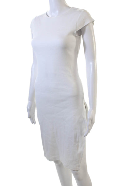 Lioness Womens Short Sleeves Dont Blame Me Mid Calf White Cotton Size Small