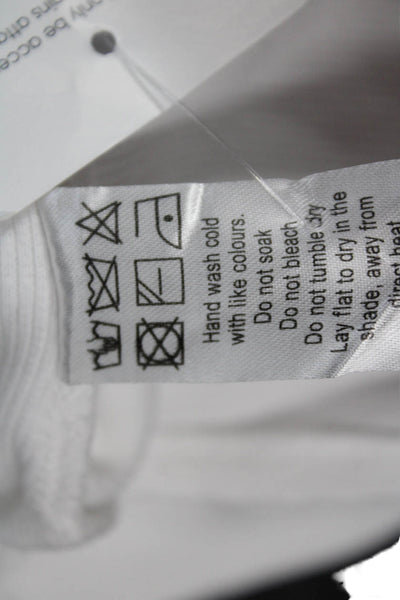 Lioness Womens Short Sleeves Dont Blame Me Mid Calf White Cotton Size Small