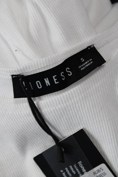 Lioness Womens Short Sleeves Dont Blame Me Mid Calf White Cotton Size Small