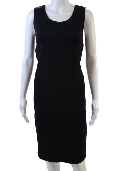 Calvin Klein Collection Womens Scoop Neck Sleeveless Sheath Dress Dark Navy Size