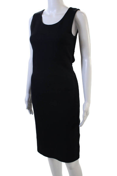 Calvin Klein Collection Womens Scoop Neck Sleeveless Sheath Dress Dark Navy Size