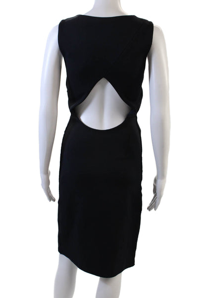 Calvin Klein Collection Womens Scoop Neck Sleeveless Sheath Dress Dark Navy Size
