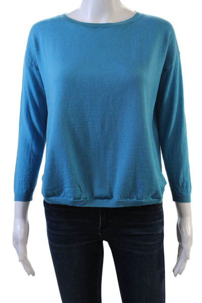 Rag & Bone Womens Wool Long Sleeve Knit Pullover Top Blue Size 6