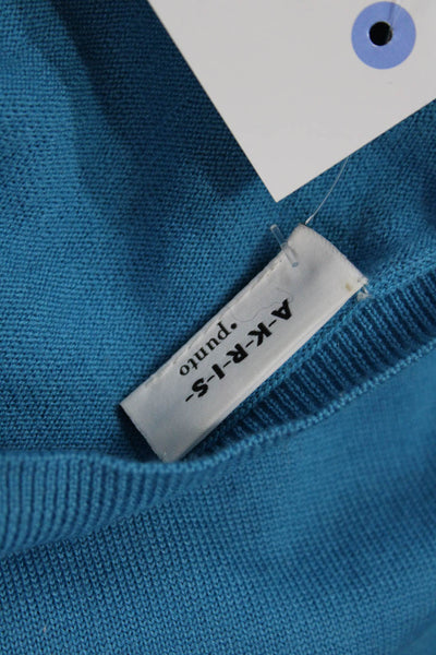 Rag & Bone Womens Wool Long Sleeve Knit Pullover Top Blue Size 6