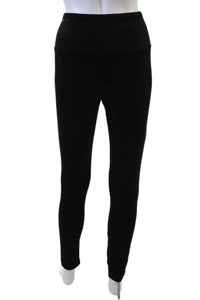 J. Mclaughlin Womens Faux Suede Pull On Slim Leg Legging Pants Black Size Small