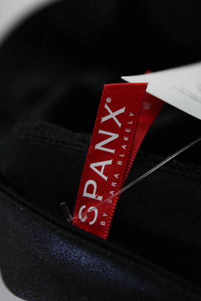 Spanx Womens Textured High Waisted Lined Skinny Leg Pants Black Size S