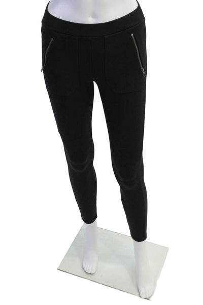 Ella Moss Womens Elastic Waistband Lined Skinny Leg Pants Black Size XS