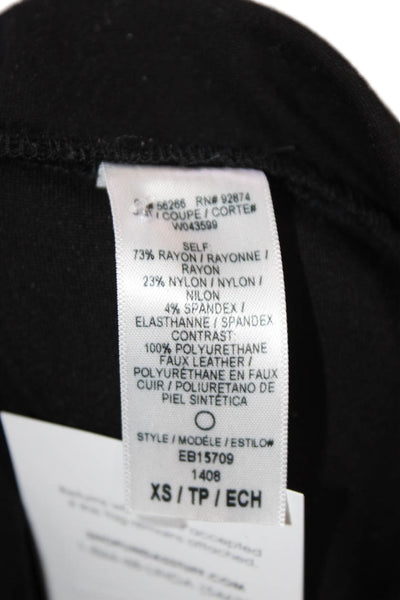 Ella Moss Womens Elastic Waistband Lined Skinny Leg Pants Black Size XS