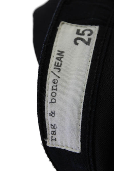 Rag & Bone Womens Cotton Zip Button Skinny Leg Jeans Black Size EUR 25