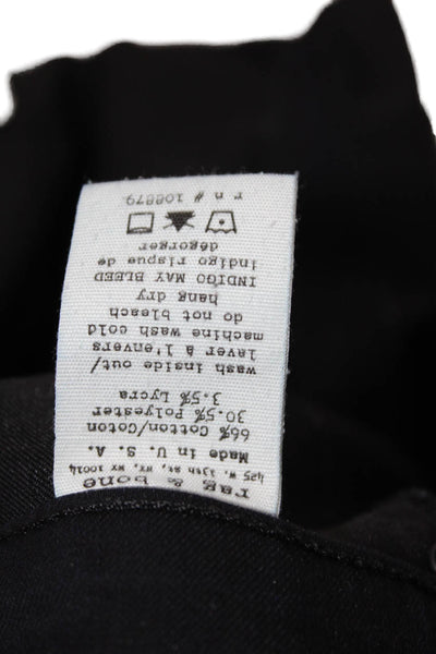 Rag & Bone Womens Cotton Zip Button Skinny Leg Jeans Black Size EUR 25