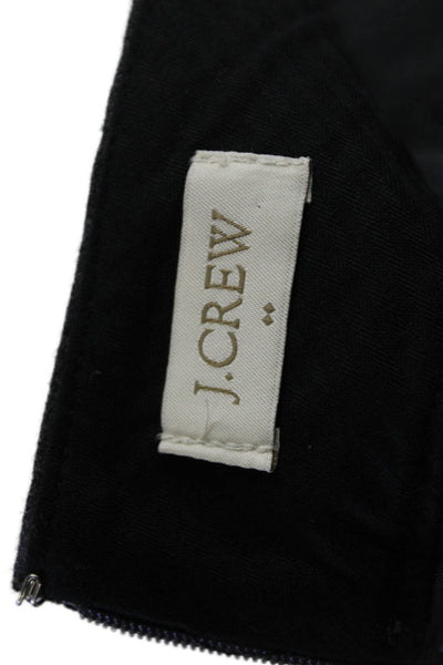 J Crew Womens Wool Long Sleeve Button Pleated Top Skirt Set Gray Size 02 12