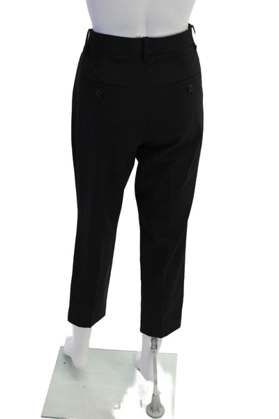 Theory Womens Wool Solid Four Pocket Tapered Trousers Pants Black Size 6